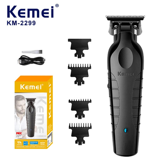 Kemei 2299 Electric Hair Clippers Man Professional Cordless Hair Trimmer Beard Shaper Tools Rechargeable Haircut Machine Carving