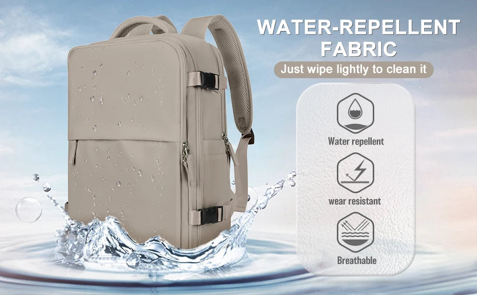 Travel Backpack for Men Women, 40L Flight Approved Carry on Hand Luggage, Anti-Theft Business Laptop Large Daypack Weekender Bag