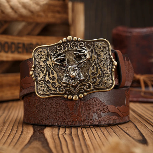 A Western-style PU belt suitable for both men and women, in Bohemian style and retro, is perfect for daily casual outings