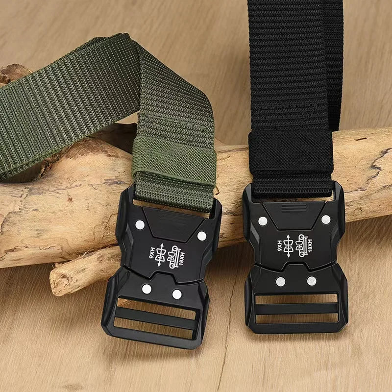 MEN'S Tactical Belts With Automatic Buckle Men's Canvas Belts Premium Pants Belts Sports Belts Nylon Belts