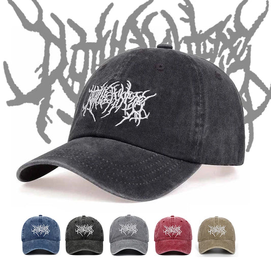 Fashion Washed Baseball Caps for Men Women Goth Rock Embroidered Casual Cap Outdoor Streetwear Hats Snapback Dad Hat Hip Hop Cap