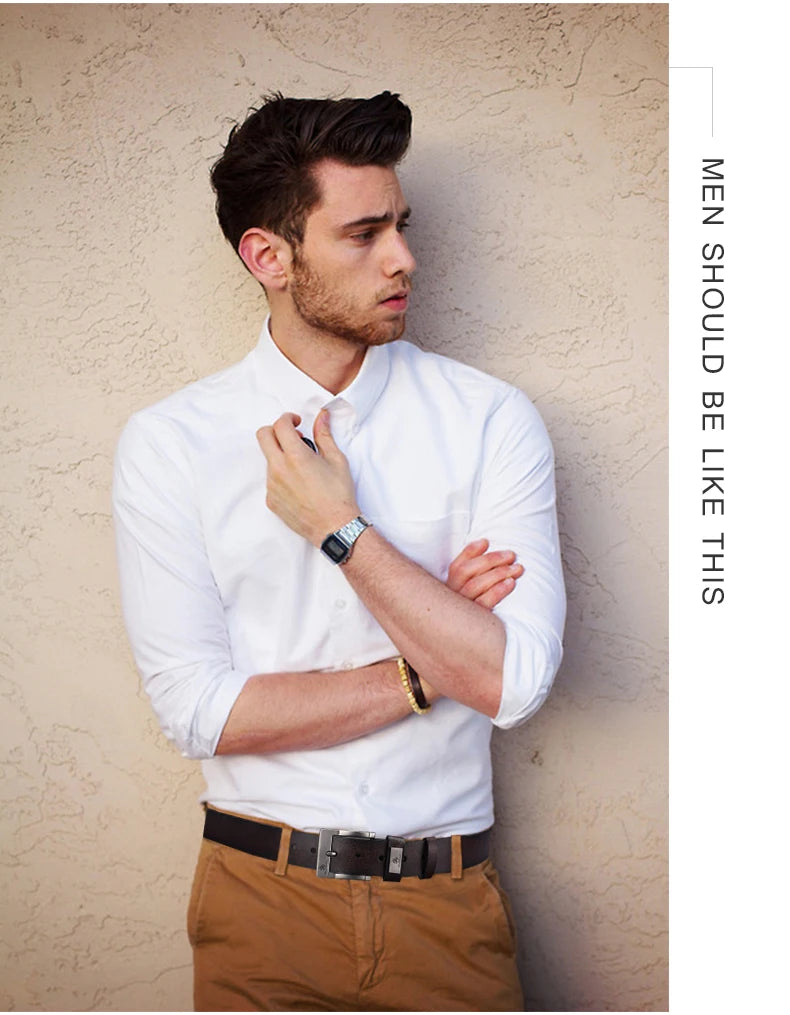 2025New Men's  Leather Belts Luxury Strap Male Belts For Fashion Classice Vintage Pin Buckle Men Belt High Quality