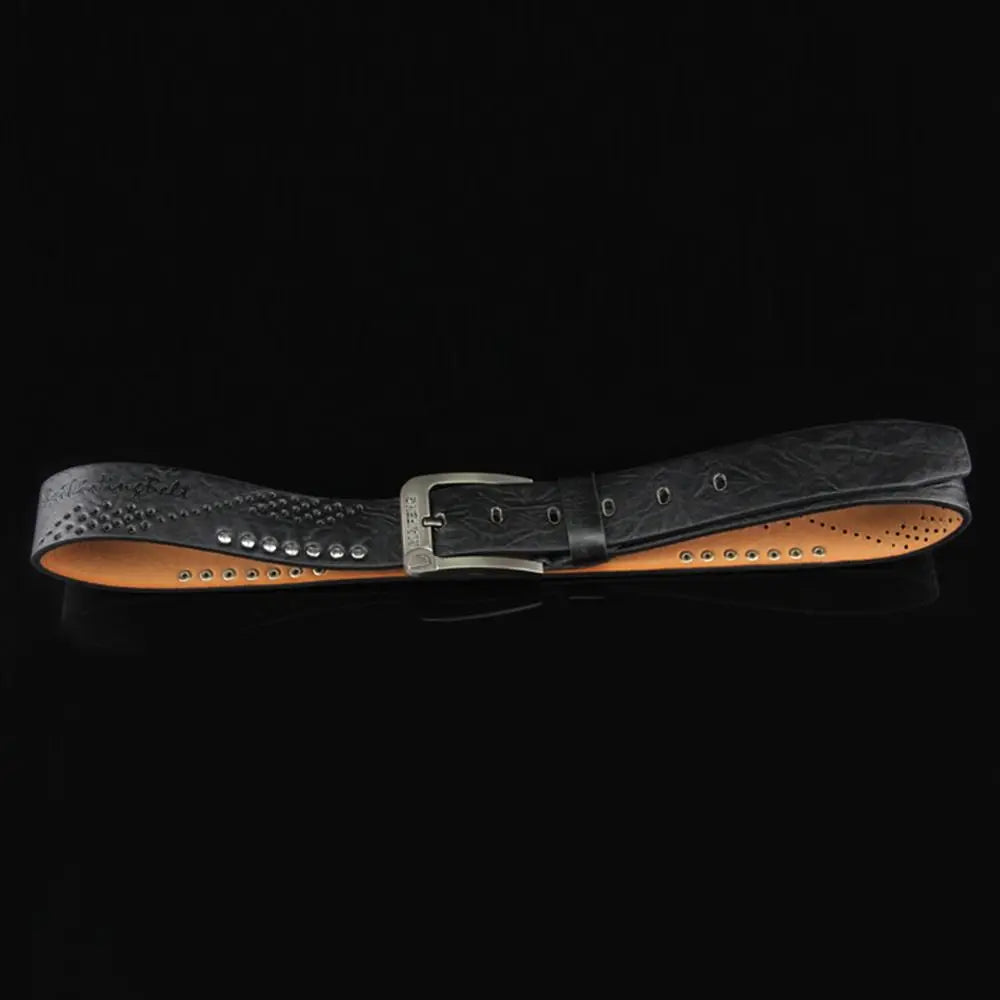 Men's Genuine Leather Belt Luxury High Quality Classic Buckle Business Cowboy Vintage Waistband Alloy Belts