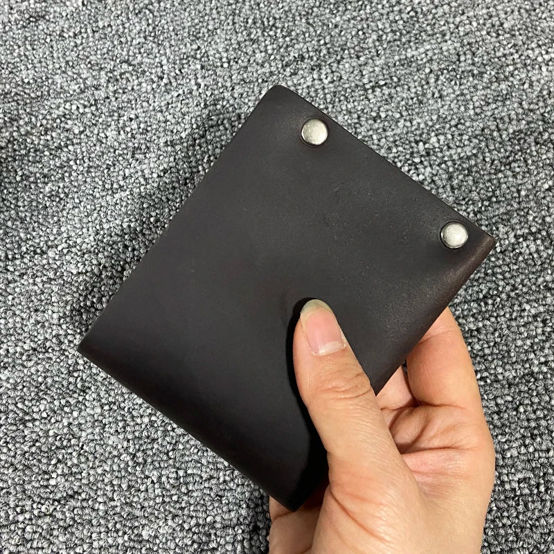 Vintage Genuine Leather Wallet for Men Handmade Card Holder Coin Pocket Purse Money Clip