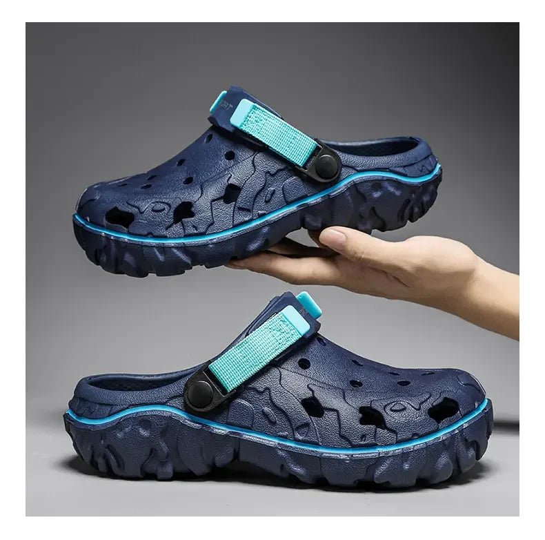 Men's Sandals Summer Clogs Non Slip Beach Trend Casual Sandals Breathable Thick Bottom High Quality Hole Shoes Big Size 45 46 47