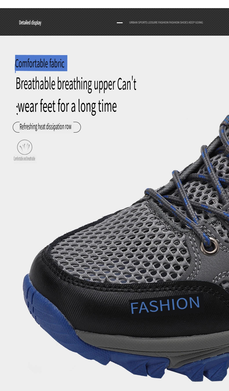 2025 Hiking Shoes for Men Non-slip Trekking Sneaker Spring Summer Breathable Rock Climbing Shoes Men Sport Outdoor Sneakers Man