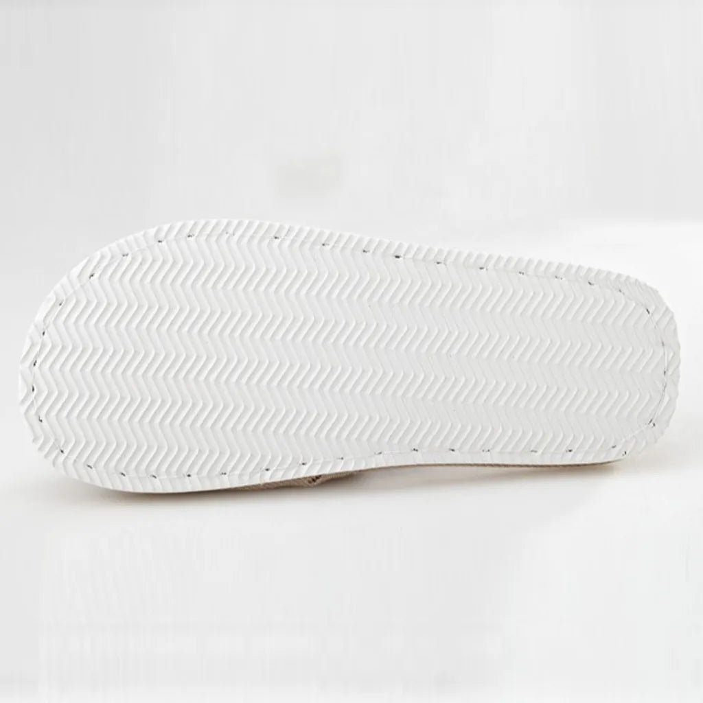 Linen Slippers For Men And Women Indoor Floor Slippers Domestic Flat Shoes Home Slippers Indoor Flat Shoes Sandals