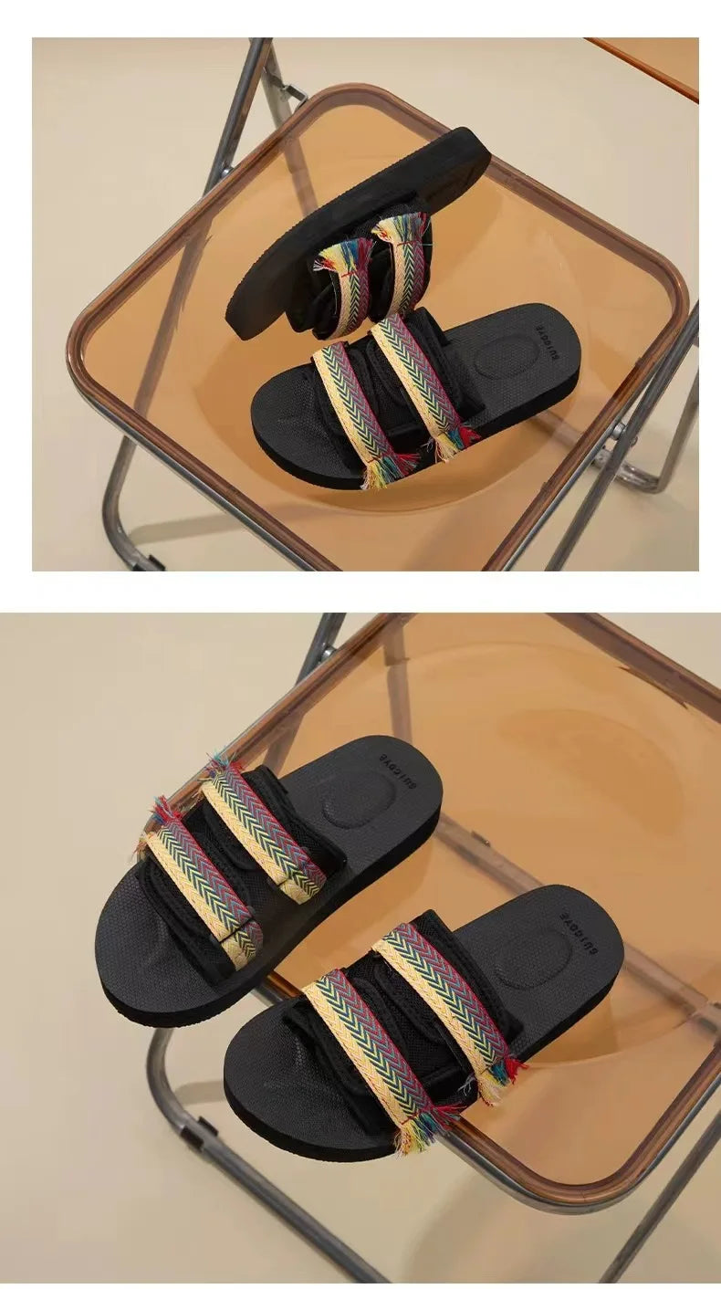 Men Casual Slippers Fashion Indoor Outdoor Beach Women White Sandals Increase Height Round Toe Non-Slip Unisex Zapatos Hombre