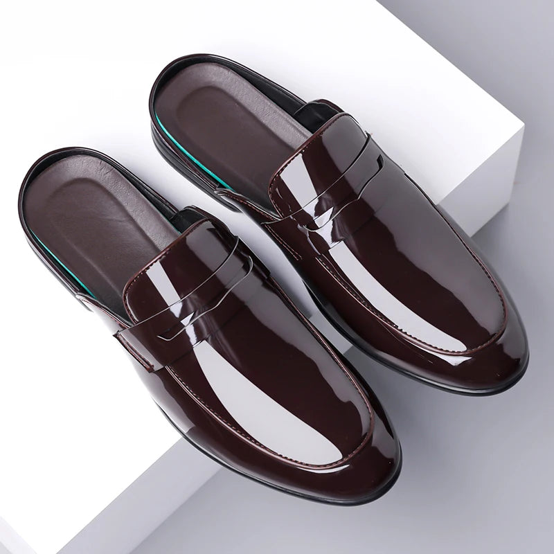 Summer and Spring Men's Leather Shoes Minimalist and high-quality casual style Fashion Street Comfortable daily shoes Black