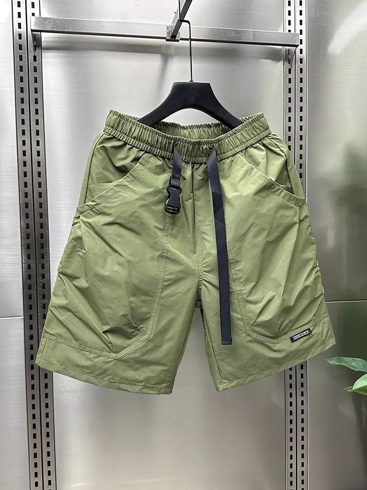 New Casual Shorts for Men in Summer Men's Sports Mid-sports Loose Straight Japanese Pocket Work Pants