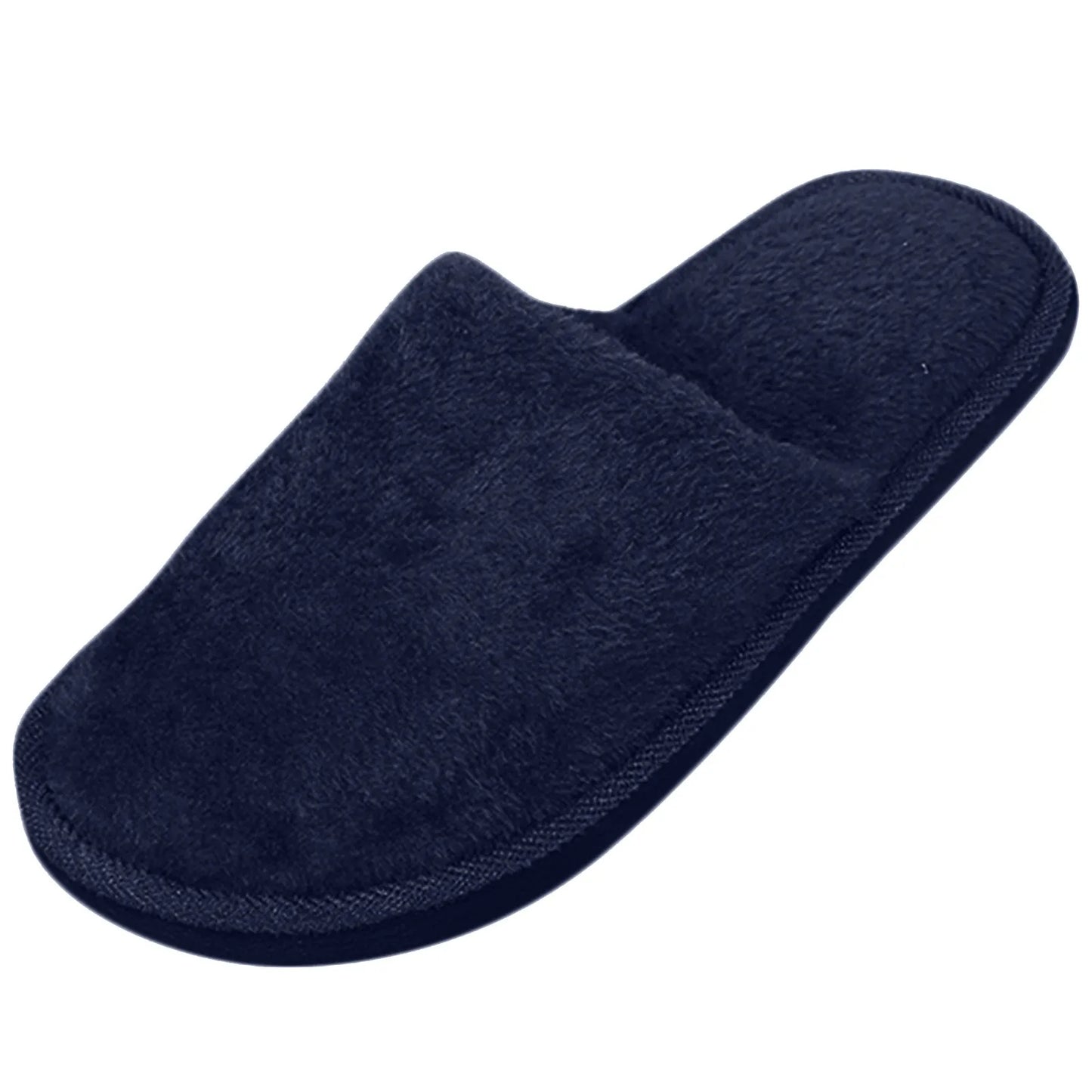 Men's Winter Slippers Warm Bedroom Plush Shoes Home Floor Soft Indoors Thin Velvet Solid Color Non Slip Half Drag Slipper
