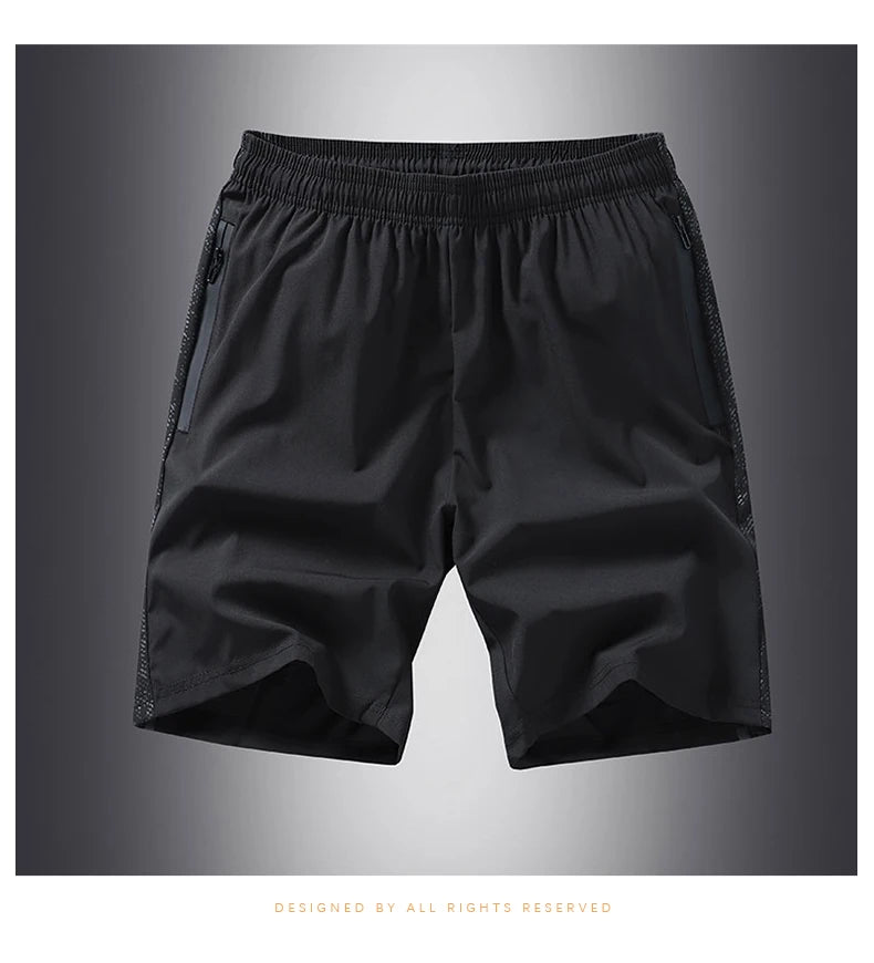 Men s shorts  outdoor casual and fashionable five quarter pants sports breathable men s loose straight leg elastic waist shorts