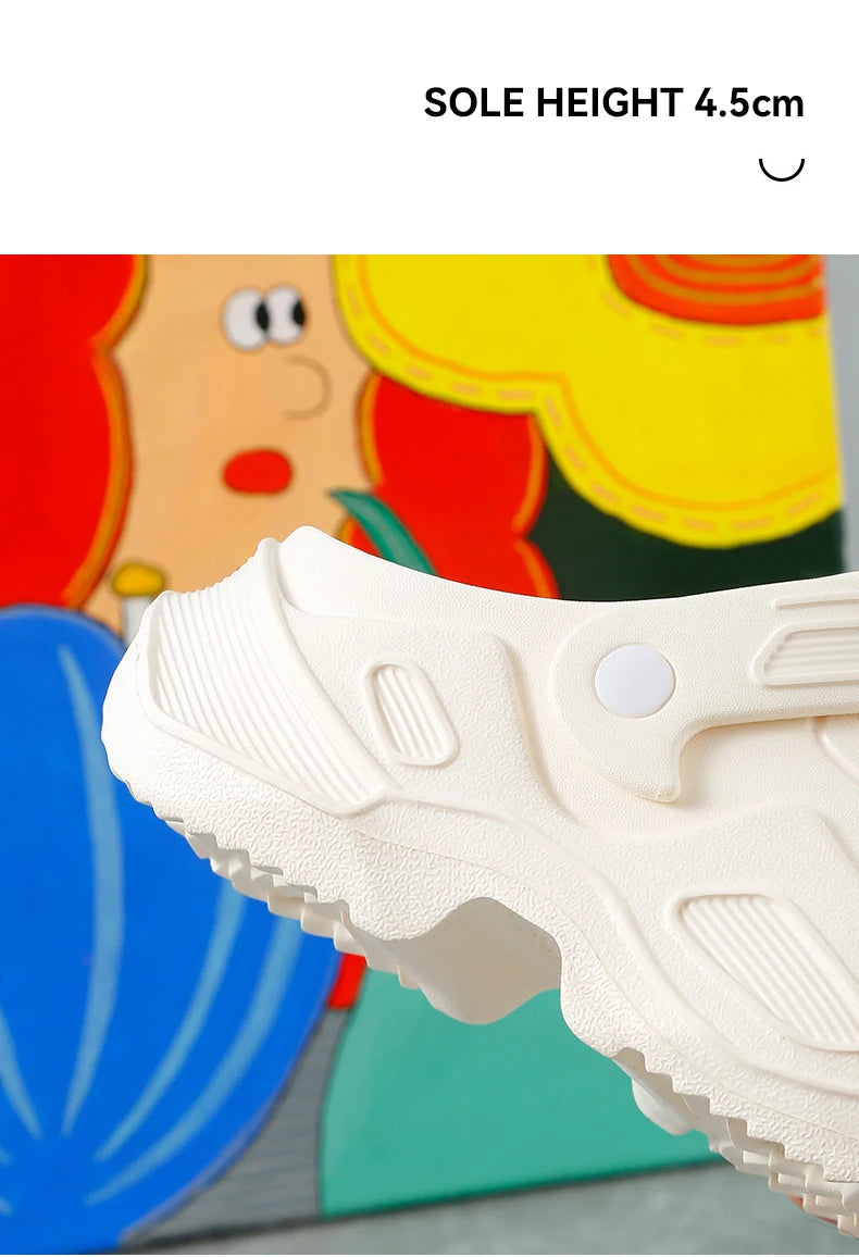 Summer Comfortable Soft Heightening Sandals For Men Platform High-heeled Outdoor Non-slip Waterproof Sandals For Women Clogs