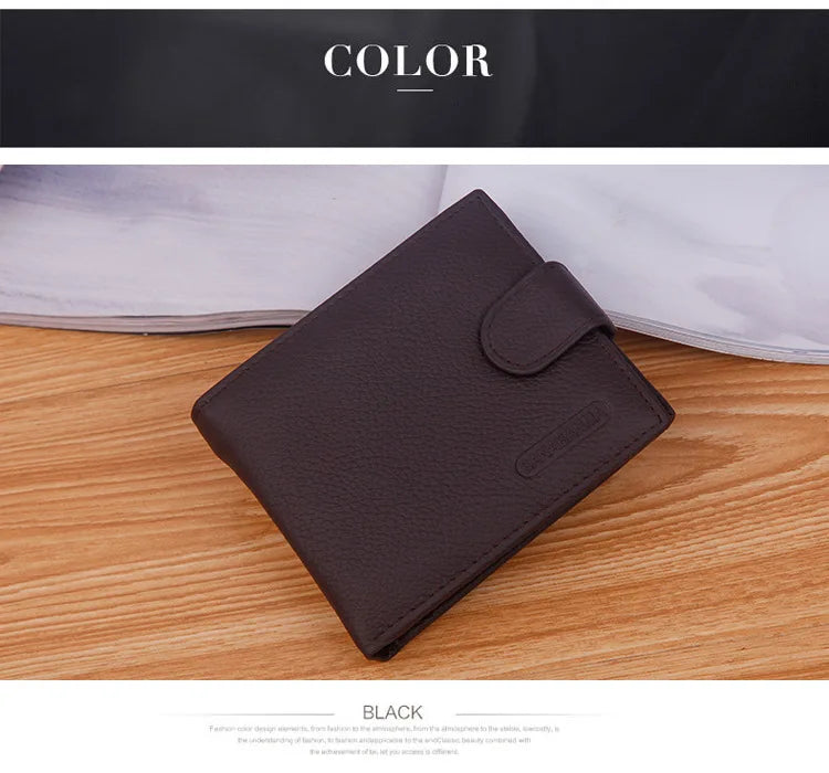 Genuine Leather Men Wallets Classic Free Engraving Name Zipper Purse Man Card Horder Famous Brand Quality Male Wallet For Boy