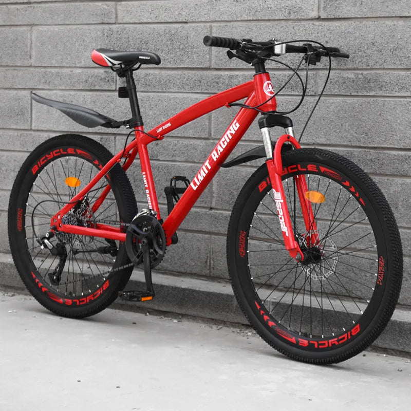 21/24/27-speed Shock Absorption Racing Bike Carbon Steel Frame Mountainbike 26 Inch Bicycle for Adults