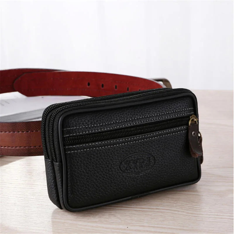PU Leather Hand Bags For Men Large Capacity Money Purse Cell Mobile Phone Pocket Women Soft Double Zipper Male Clutch Bags