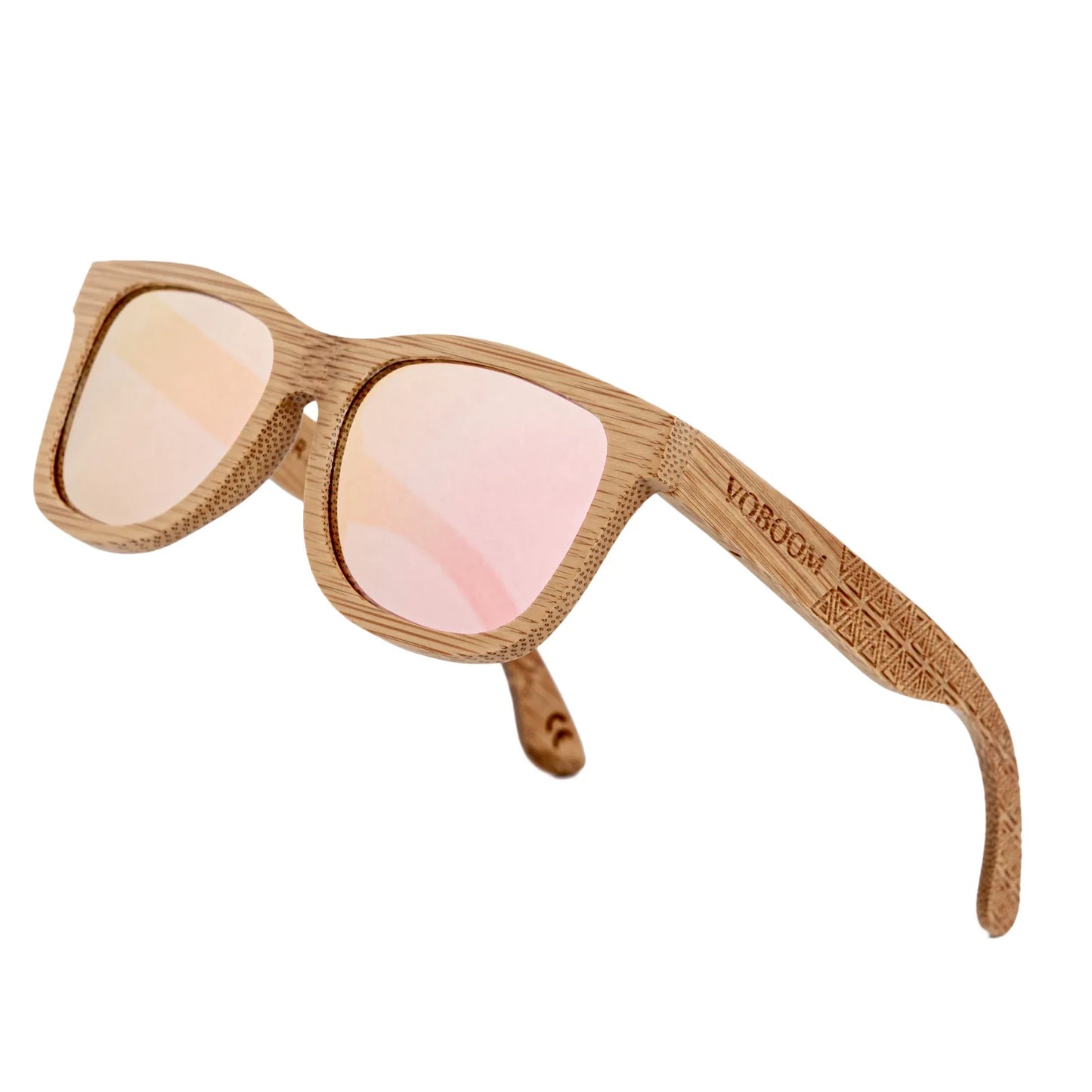 VOBOOM Men Wood Sunglasses Women Bamboo Glasses For Polarized Mirror Sun Glasses Handmade Colorful Eyewear Mirror Shades