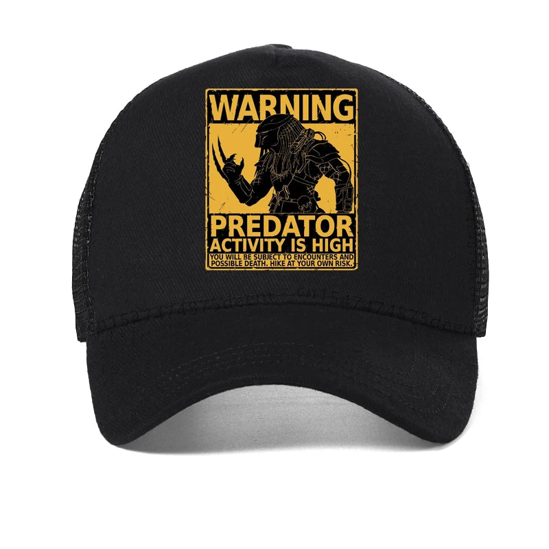 Men caps for men Season Predator Activity is High baseball cap Men Design Vintage Printed Cotton Mesh Breathable trucker hat