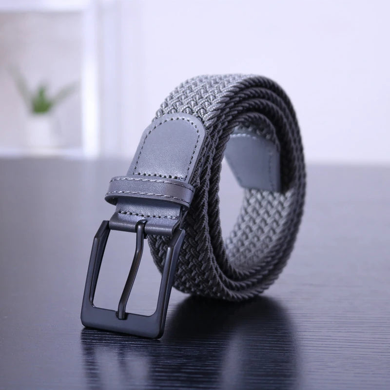 Canvas Belts for Men Fashion Metal Pin Buckle Military Tactical Strap Male Elastic Belt for Pants Jeans