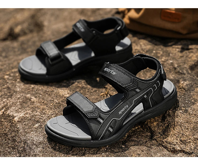 Men's Open-Toe Athletic Hiking Sandals Breathable Outdoor Beach Water Shoes for Summer Walking Non Slip