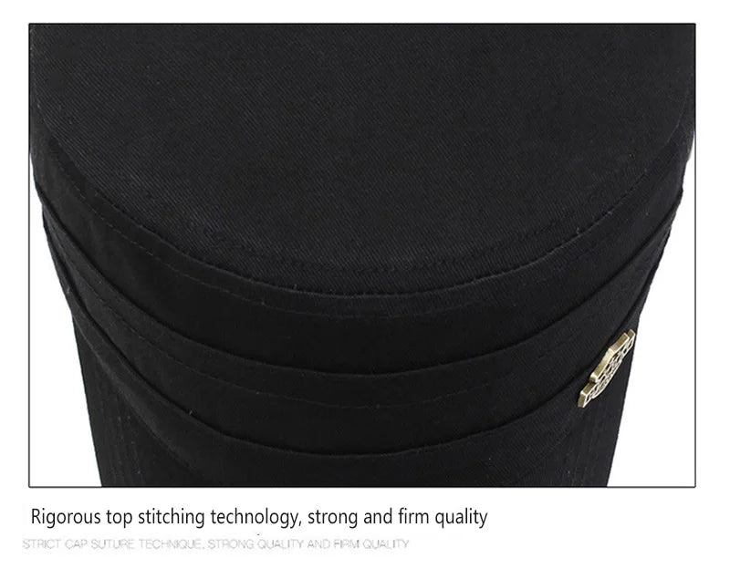 Men  Cap Summer Autumn Casual Cadet Hat Flat Top Caps Female Vintage Hats Bone Man Cap Fashion Shade Cotton Cap