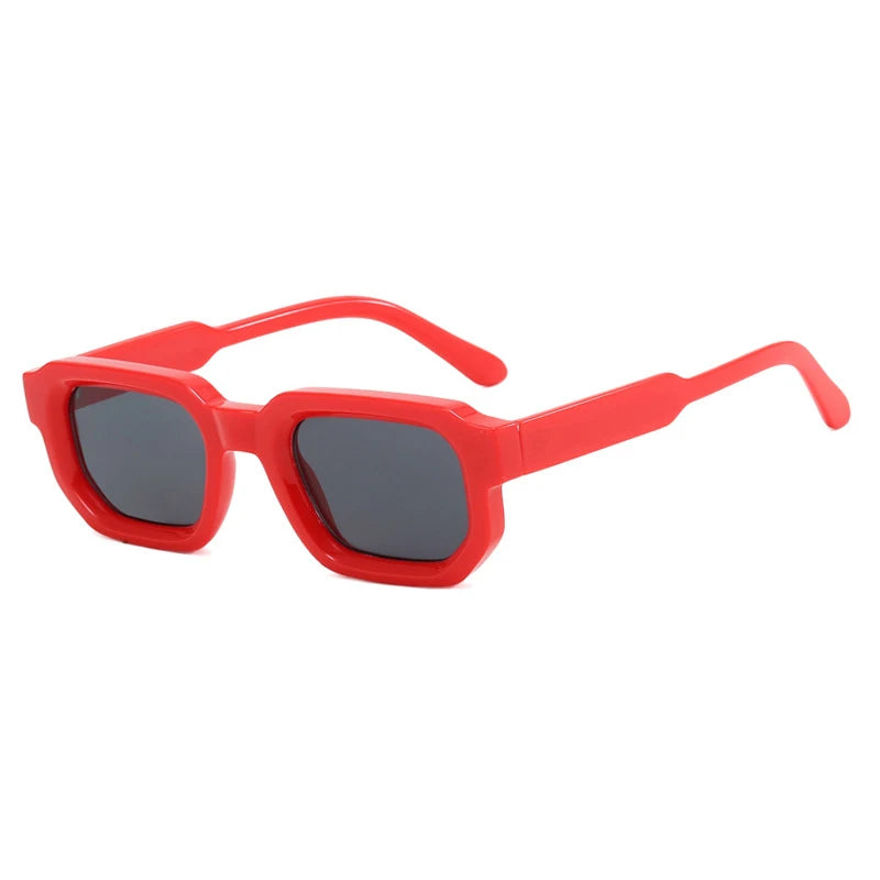 Men Vintage Rectangle Frame Sunglasses Fashion Retro Sun Glasses Luxury Brand Design UV400 Shades Eyewear Women Goggles