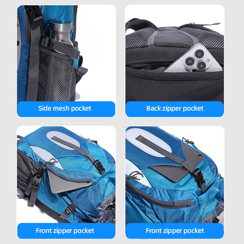 Camping Backpack Travel Bag Men Women Hiking Trekking Climbing Rucksack Outdoor Sports Bags Large Capacity Luggage Shoulder Bag