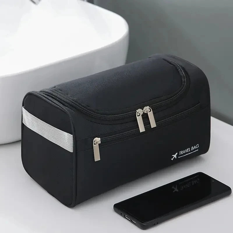 Leather Toiletry Bag for Men Women Dopp Kit Mens Hanging Toiletry Bag Travel Toiletry Bag for Traveling Large Cosmetic Bag for T