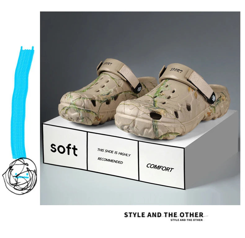 2025 Summer Men's Sandals New Home Garden Shoes Comfortable and Lightweight Men Slippers Non-Slip Soft Bottom Flip Flop Sandals