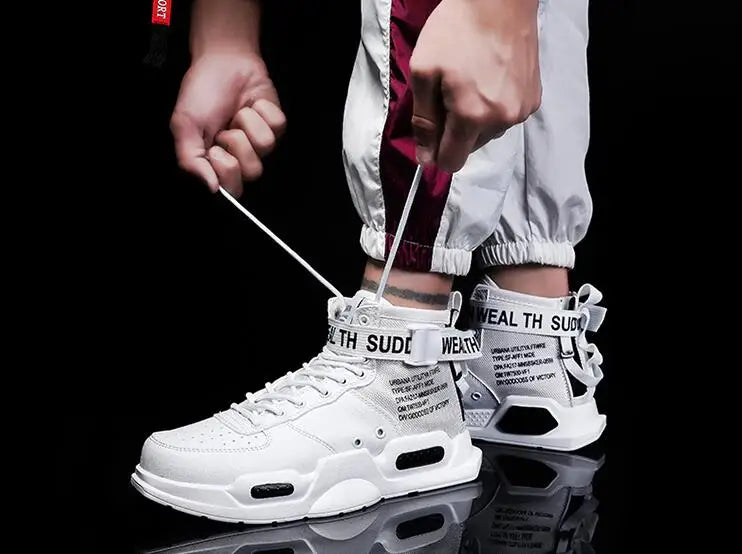 Sneakers Men High Top Shoes for Men Wild Casual Sports Male Tides Tenis Shoes NEW Outdoor Breathable Training Off White Trainers