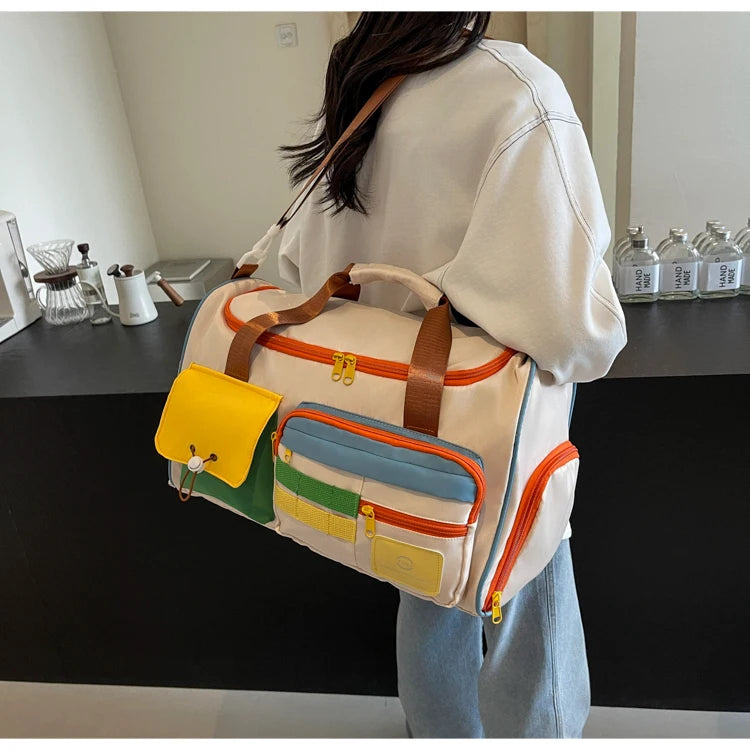 Travel Bag, Duffel Bag Cosmetics Bag, Professional Fitness Bag, Yoga Swimming Training Backpack, Satchel Shoulder Crossbody Tote Bag, Suitable for Men and Women