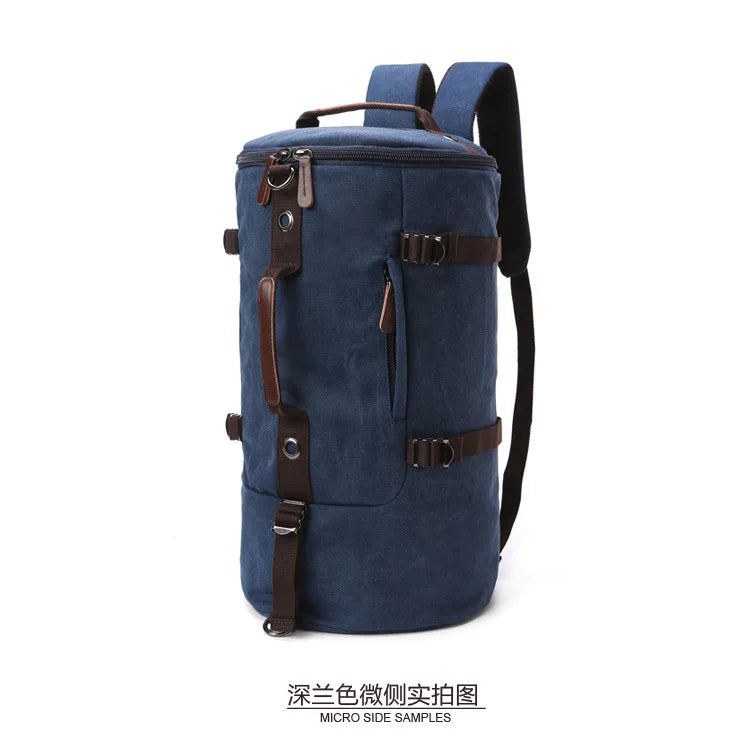 2025 Fashion Large Man Travel Bag Mountaineering Backpack Male Luggage Canvas Bucket Shoulder Army Bags For Boys Men Backpacks
