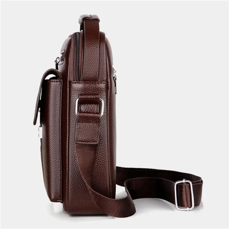 Men's Genuine Leather Crossbody Shoulder Bags High quality Tote Fashion Business Man Messenger Bag Leather Bags fanny pack