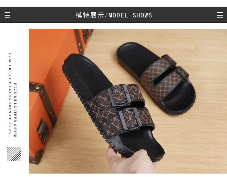 Summer Fashion Men Slippers Comfort Mens Sandals Non-slip Indoor Home Bathroom Slides Garden Shoes Outdoor Beach Casual Shoes