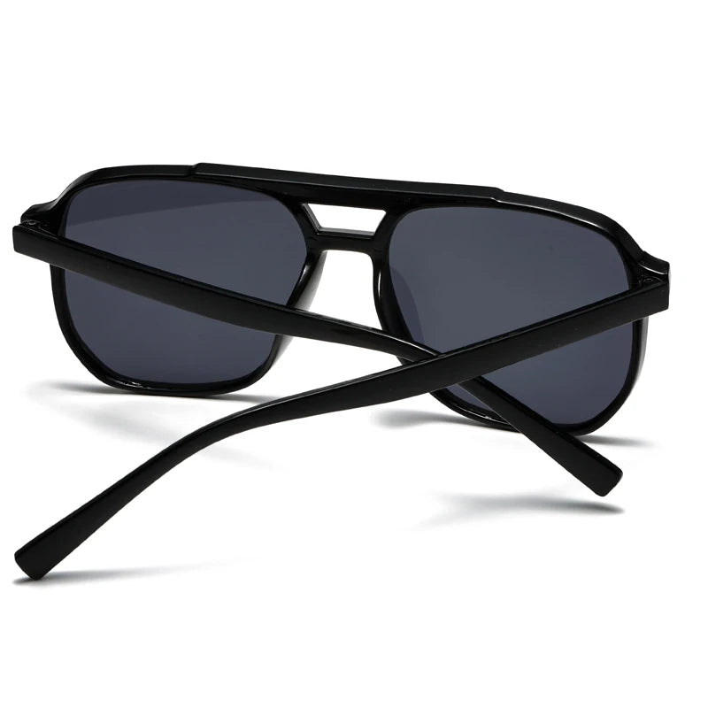 6pcs Combination Fashion Rivet Double Beam Men's Sunglasses Pilot Sun Glasses Cross-border Riding Driving
