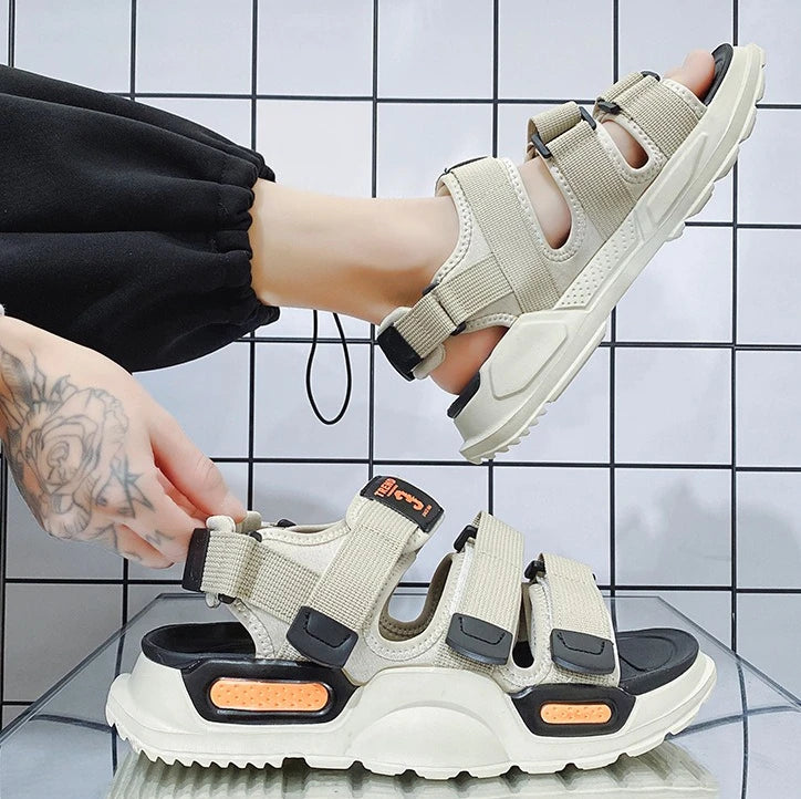 Summer Men's Sport Sandals Big Size 45 Slip on Casual Shoes for Men Outdoor Fashion Holiday Thick Sole Beach Sandals