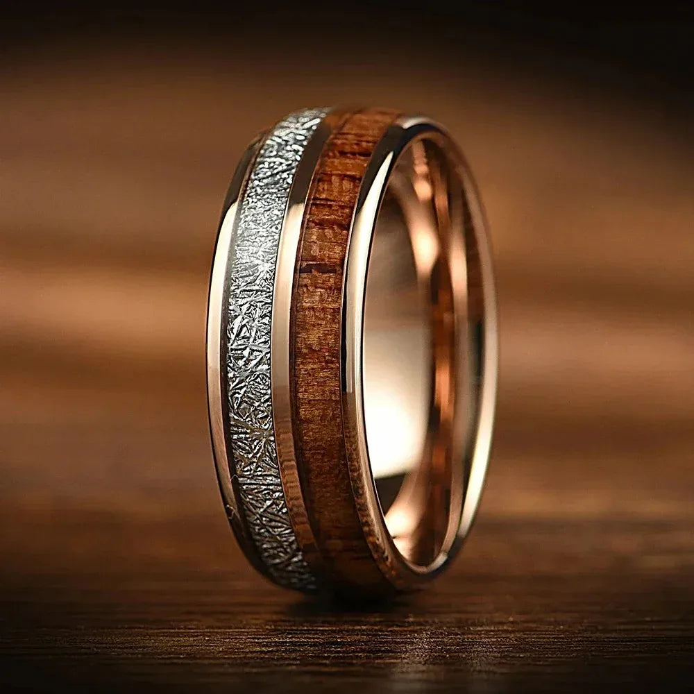 8mm Blue Turquoise Inlay Stainless Steel Ring for Men Vintage Wedding Band Engagement Jewelry Wedding Jewelry Drop Shipping