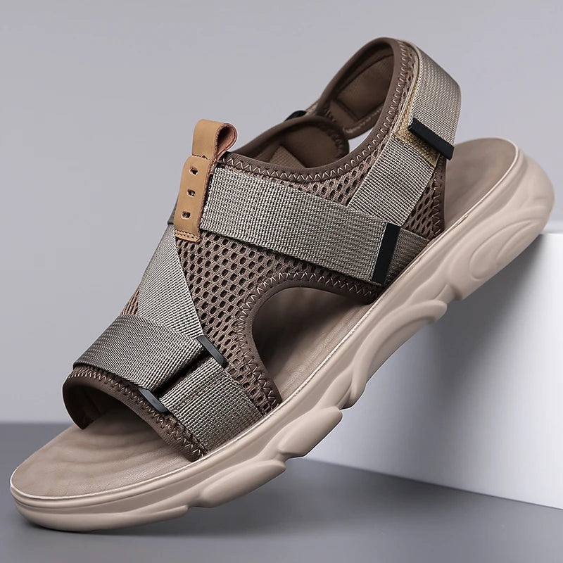 Men Sandals Breathable Comfortable Non-Slip Men's Shoes Outdoor Casual Beach Sandals Mens Soft Flats Sandal Summer Shoes for Men