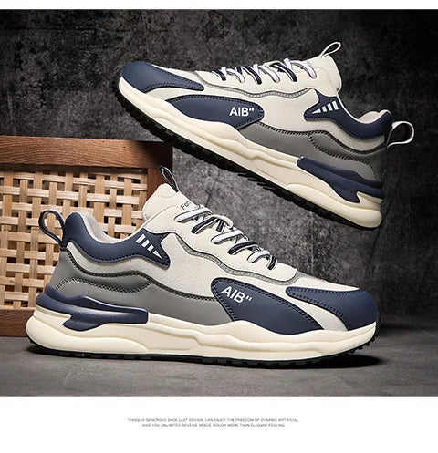 Sneakers Male Autumn Man Shoes Leather Surface Sport Shoes Men Men's Versatile Sports Casual Winter Running Shoe Increase Height