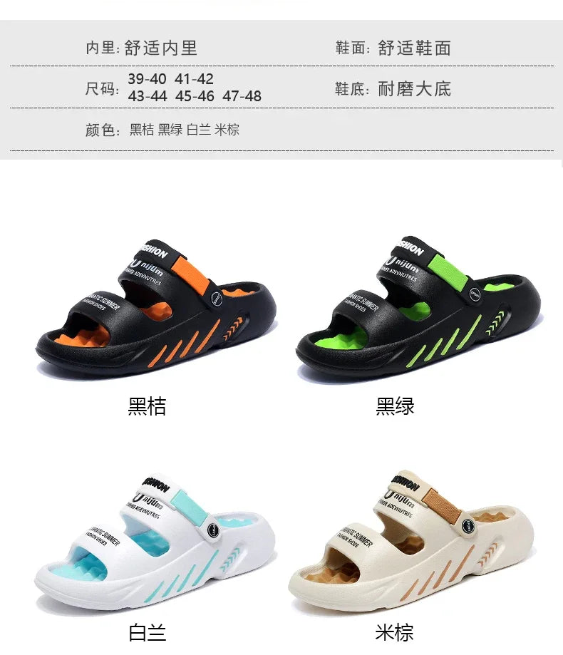 Men's Summer Sandals Men's Home Slippers Walk Around Home Original Brands Shoes Men's slippers Flip Flop Male Slipper Slipers