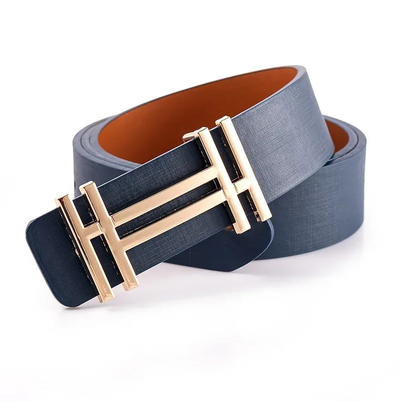New Fashion Leather Pleasing Wonderful Terrific Belts Dress Belt for Men & Women Brand  Double H Buckle