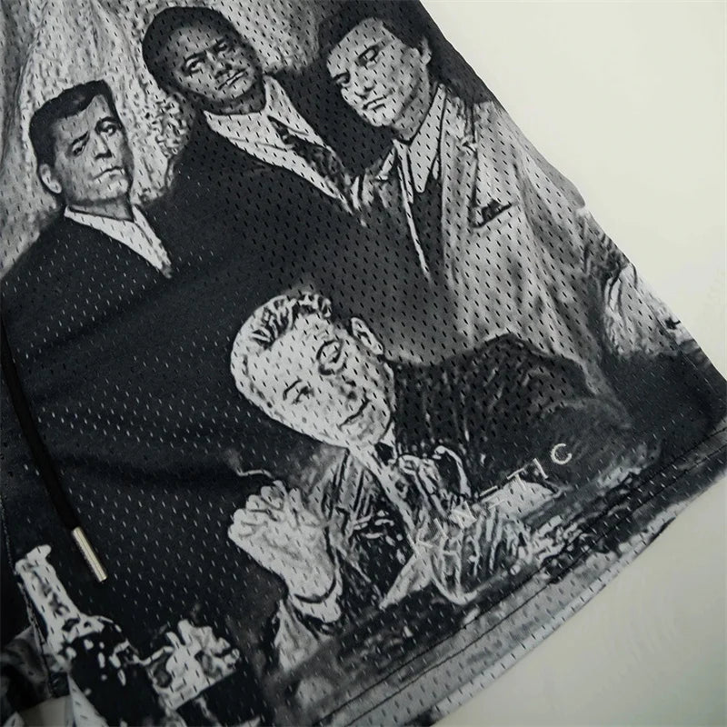 Summer New men short pant Rose Design Casual Shorts Street Hip Hop Fitness Polyester Fast Dry Breathable Embroidery Men Shorts