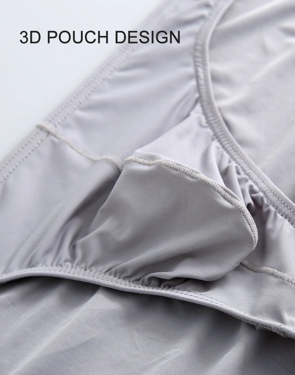 3 Pcs Mens Underwear Briefs Nylon For Men bulge with Pouch hombre slips Red Boys pack lot Breathable and sexy Male Panties