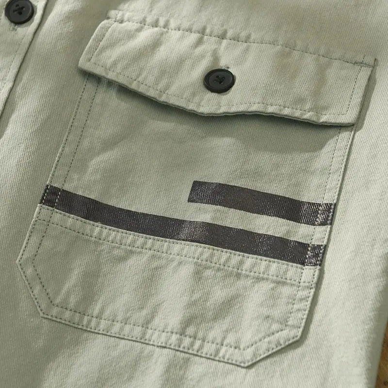 Brand Long-sleeved Shirts for Men in Spring and Autumn Hong Kong Style Casual Jackets Light and Mature Style Loose and Versatile