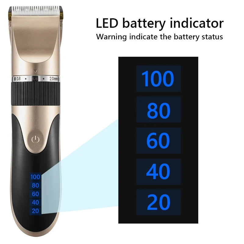 Hair Clipper Electric Barber Hair Trimmers For Men Adults Kids Cordless Rechargeable Hair Cutter Machine Professional
