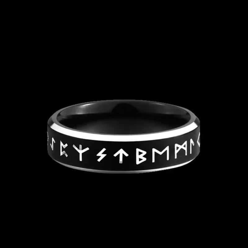 Freeshipping Stainless Steel Odin Norse Anel Amulet Rune Couple Dating Viking Rings For Men Women Words Jewelry Boyfriend Gift