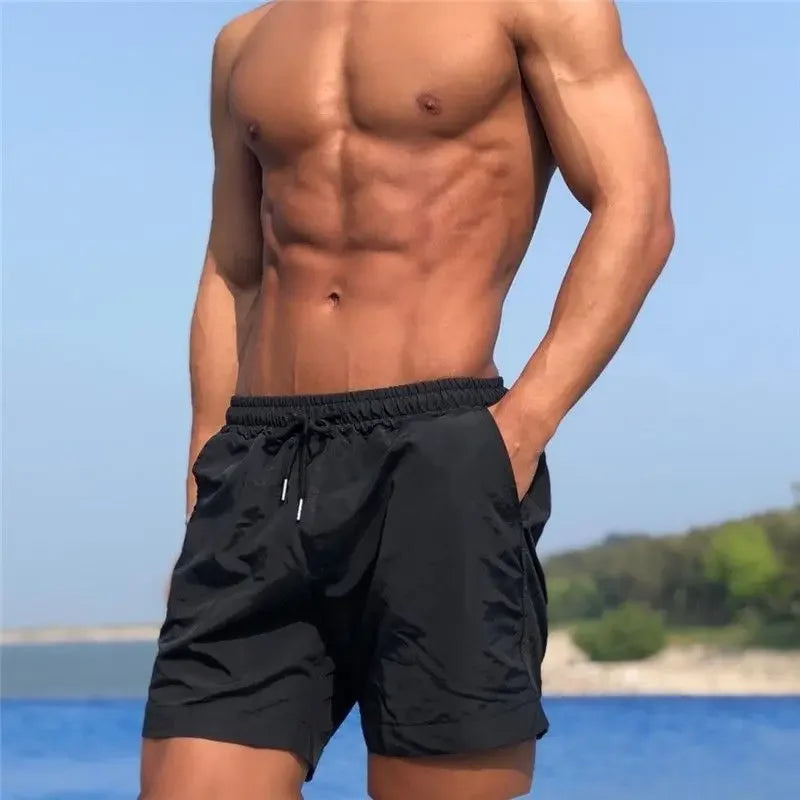 Shorts for Men Sweat Blue Man Short Pants Swim Gym Beach Drawstring Xxl Baggy Novelty in Y2k No Logo Elastic Designer Thin Loose