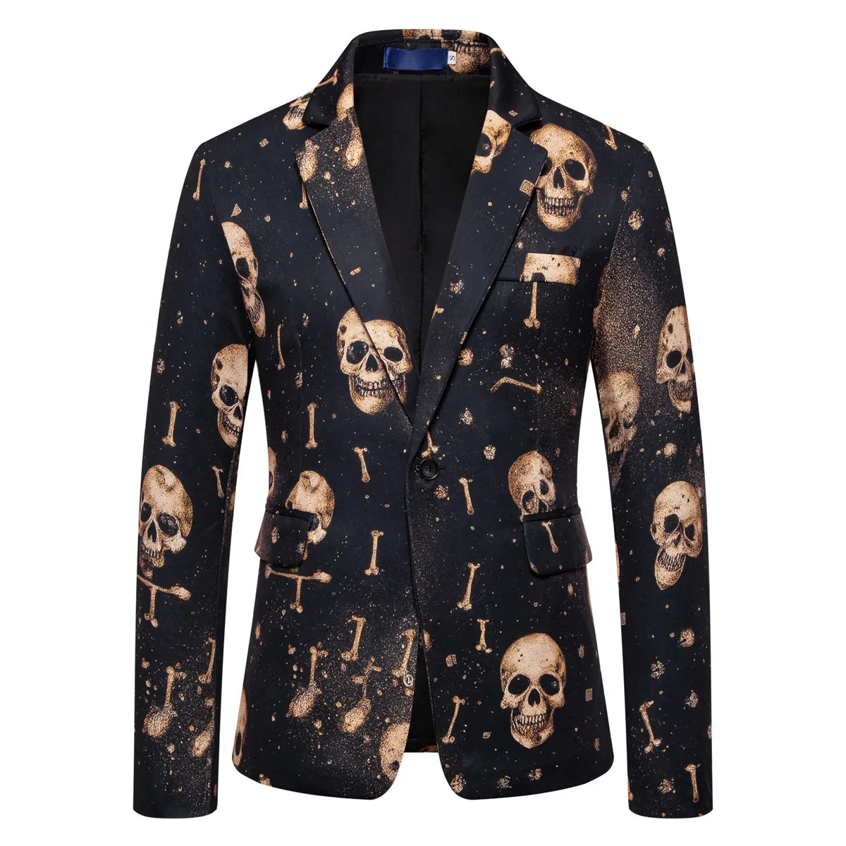 Skull Printed Mens Suit Pant Sets Trajes De Hombre Modernos Halloween Costumes Luxury Designer Nightclub Party Blazer Trousers