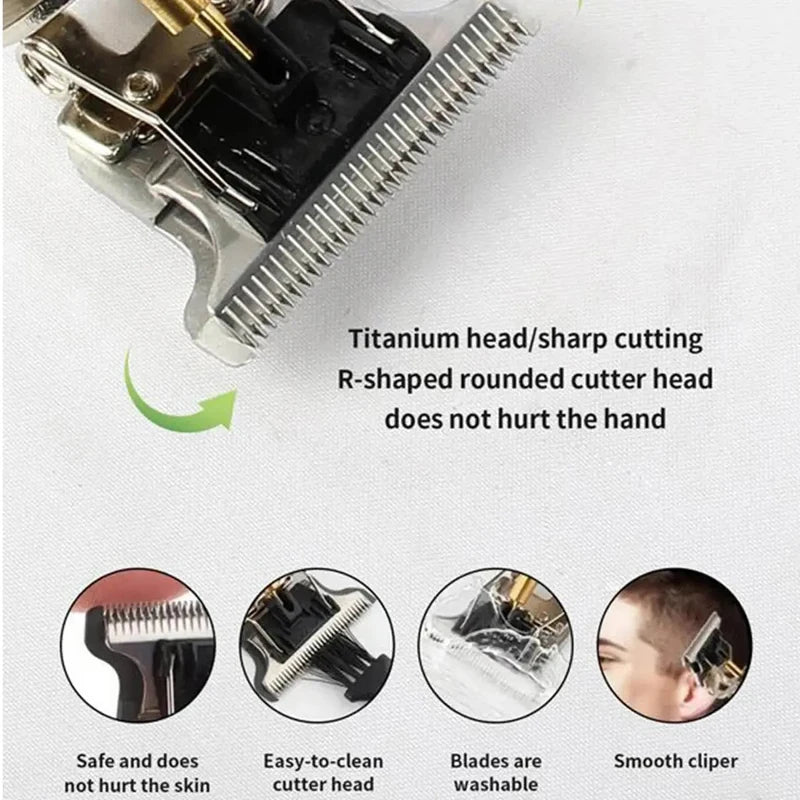 Hair Clippers for Men Professional Hair Trimmer Barber Cordless Zero Gapped Hair Clippers with LCD Display Beard Trimmer