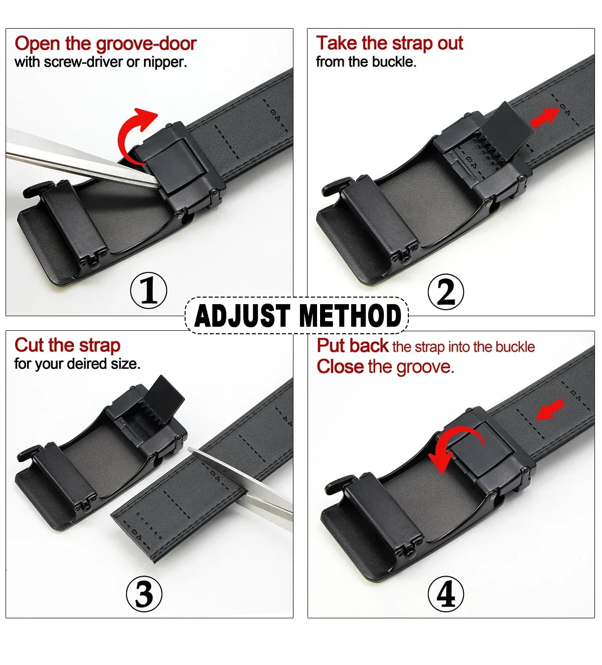 Men's PU Leather Belt Fashion Automatic Buckle Belt Available Belts Leisure Fashion Ratchet Belts for Men Pants Waistband